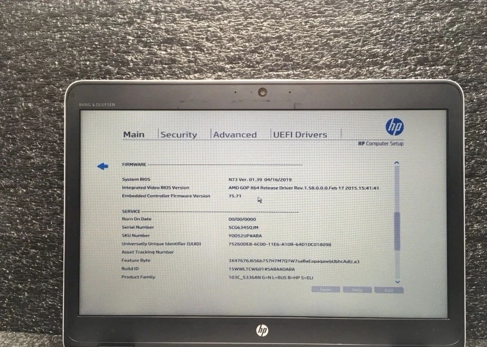 HP EliteBook 745 G3 AMD Pro A10-8700B R6 4C+6G 8GB RAM 256GB SSD Foto 3 de 4