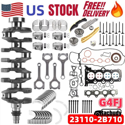 #ad 1.6L G4FJ Engine Rebuild Overhaul Kit w Crankshaft Rods Timing For Hyundai KIA $349.99
