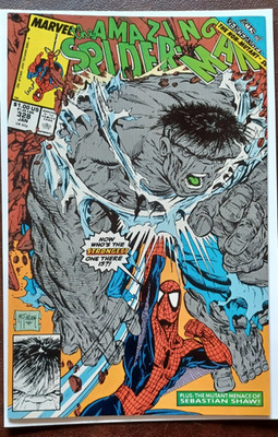 Amazing Spider-Man #328 VF 1st Print Todd McFarlane Incredible Hulk Marvel 1990