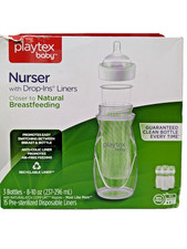 Baby Nurser Bottle 3 Ct With PreSterilized Disposable Drop Ins Liners 8 To 10 oz