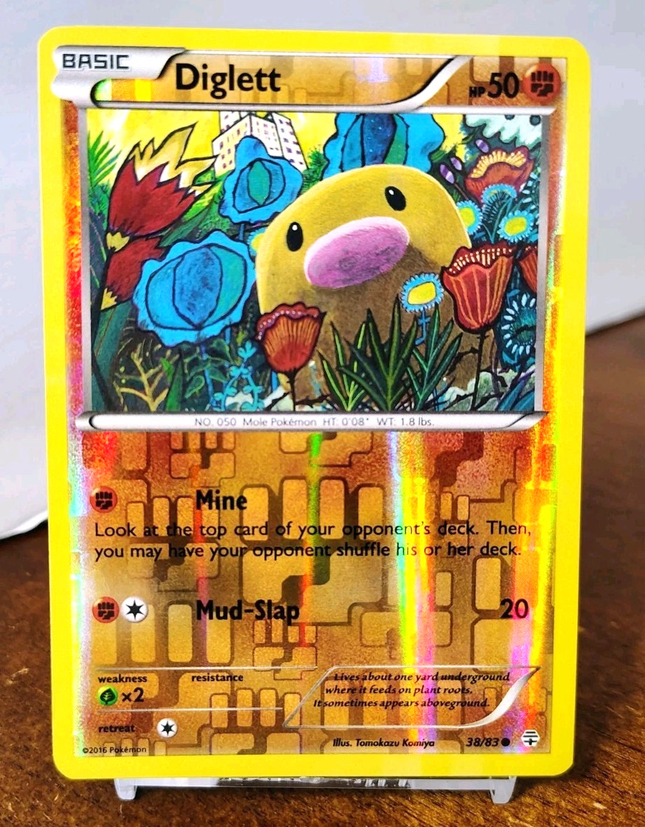 POKEMON DIGLETT 38/83 REVERSE HOLO GENERATIONS LP TOMOKAZU KOMIYA