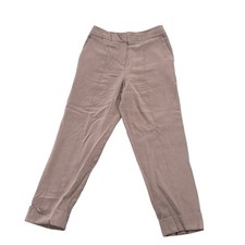 Nine West Ankle Dress Pants Women's M Gray Rayon Polyester Elastic Waist Cuffed