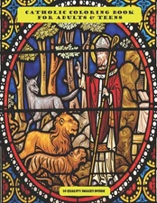 Catholic Coloring Book For Adults And Teens: 50 high quality ...  (paperback)