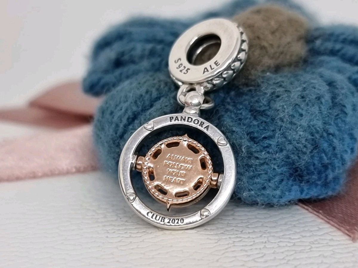 NEW Genuine Pandora Club 2020 Compass Dangle Charm Diamond S925