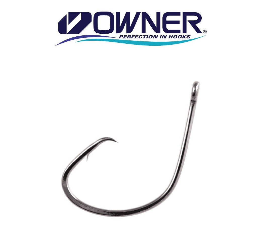 chrome fishing hooks Black Owner SSW In-Line Circle Hook howyareelintackle the Owner ST Gamakatsu Hooks 1000pcs 3/0 Octopus