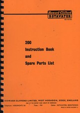 Howard-Clifford "200" Garden Rotavator Instruction Manual/Spare Parts List