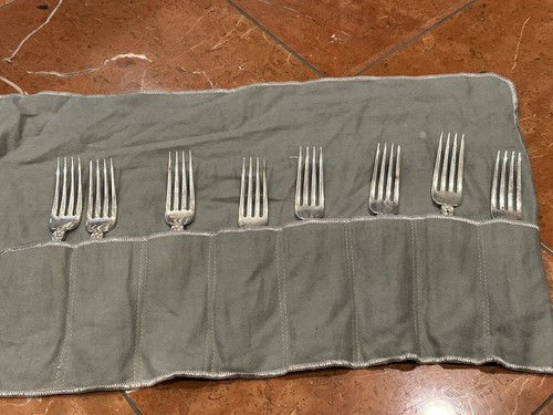 WESTMORLAND GEORGE & MARTHA STERLING SILVER FLATWARE SET 32 PCS FORK KNIFE SPOON - Picture 6 of 11