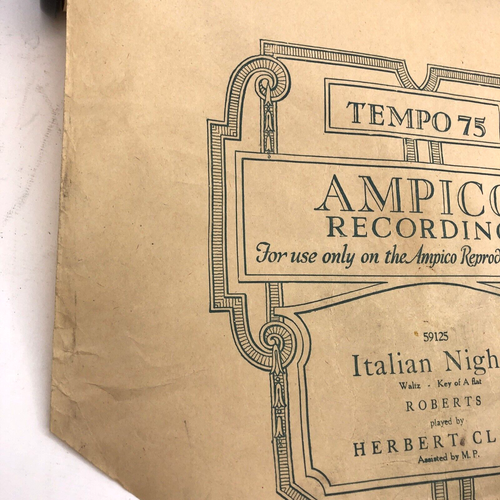 Italian Nights 59125-F Ampico Piano Roll Waltz Roberts Herbert Clair READ - Picture 9 of 13
