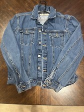 Vintage 90s Calvin Klein Jeans Denim Jacket Light Wash Made In USA Western Large