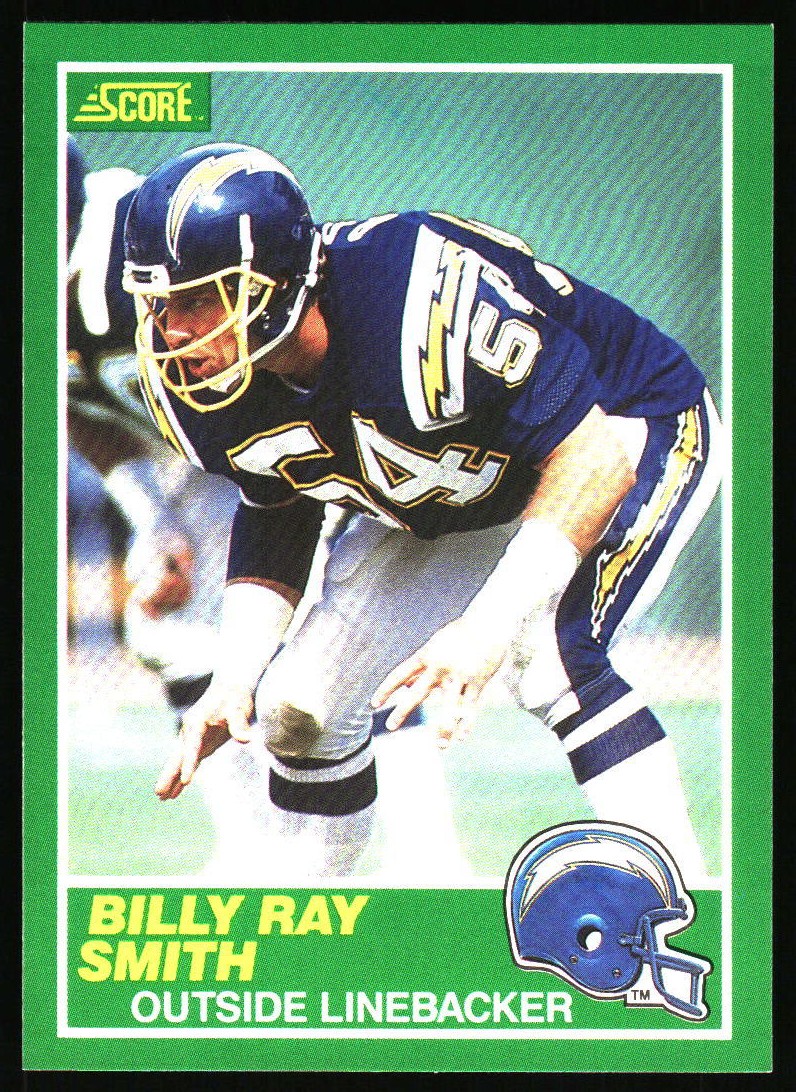1989 Score Billy Ray Smith    #222 San Diego Chargers