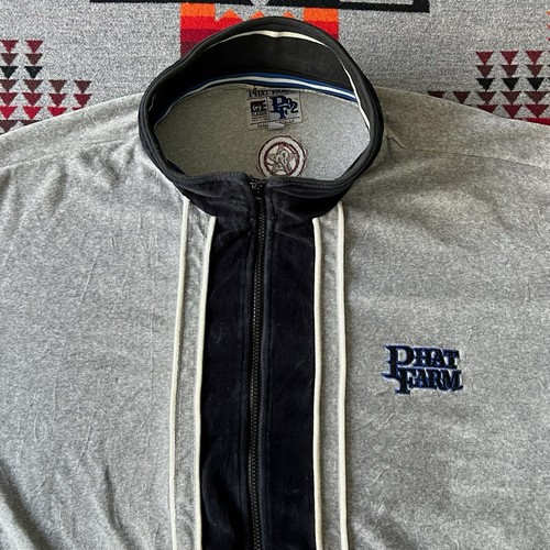 Vintage Phat Farm Track Suit Men’s 2XL Baggy Hip Hop Streetwear Velour Y2K A6 - Picture 11 of 24