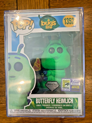 SDCC 2023 EXCLUSIVE FUNKO POP! A BUG S LIFE POP & BAG HEIMLICH LE Diamond Ed.