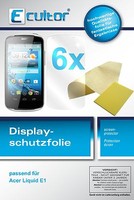 6X Schutzfolie FüR Acer Liquid E1 Klar Displayschutzfolie Ecultor Displayfolie