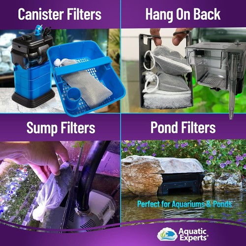 Aquatic Experts Premium carbón activado, medios filtrantes para acuario y bolsa de malla fina - Imagen 5 de 34