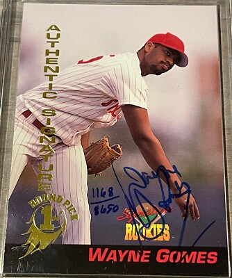 1994 Signature Rookies MLB 1st Round Pik Auth. Signature #28 Wayne Gomes /8650