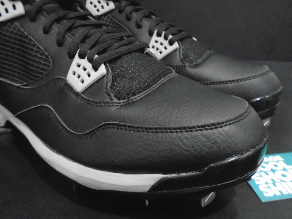 BOTINES DE BÉISBOL NIKE AIR JORDAN IV 4 RETRO METAL OREO NEGRO TECNOLOGÍA GRIS CEMENTO 15 Foto 3 de 4