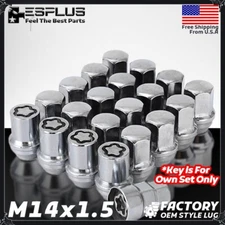 20 Pc Jaguar OEM Wheel Lock Chrome M14x1.5 7/8" Hex Fit Newest Body E/F/I-Pace