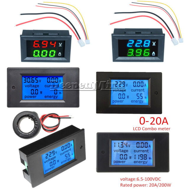 100A LCD Digital Voltage Watt Current Power Meter Ammeter Voltmeter AC/DC Volt