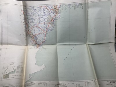 1945 Public Roads Administration Federal Works Agency Maine Transportation Maps