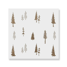 Christmas Tree Forest Craft Stencil - Durable Reusable Mylar Stencils