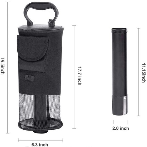 Golf Ball Shag Bag Practice Golf Ball Bag Holder Pick Up Receiver Tube Collector - Picture 2 of 12