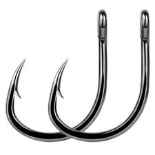 25Pcs~50Pcs Circle Hooks Sea Fishing Hooks Wide Gap Catfish Hooks Sharks Hooks
