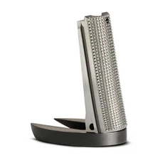 1911 Stainless steel Main spring housing + Black Magwell -Full size Checkered