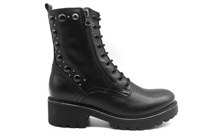 Botas Militares de Mujer Nero Giardini I014260D Botines Bajos Ciclista Piel  | eBay