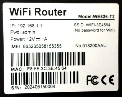 MODEL WE826-T2 WIFI ROUTER*New in Open Box*Untested - Picture 6 of 6