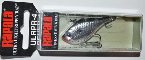 rapala rippin' ultra light rattle trap rippin rap ulrpr-4  1.5"  3/16oz chrome