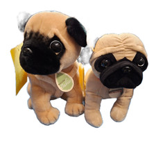 Nintendo Nintendogs and Nature Babies Plush Pugs Lot of 2