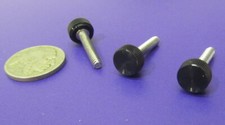 Plastic Black Stainless Thumb Screw, 3/8" Head Dia. x 6-32 x 3/4" Length, 25 Pc