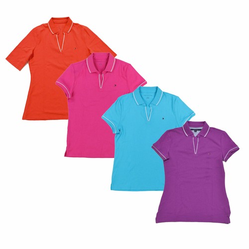 Tommy Hilfiger Womens Polo Shirt Mesh 