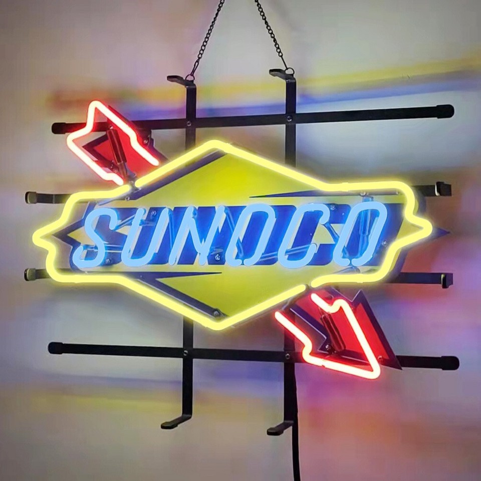 US STOCK Sunoco Gas Gasoline Neon Light Sign Lamp 19