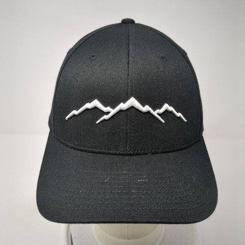 Mountain Fitted Hat Black L/XL Flexfit Embroidered PRO 585 Richardson - Picture 2 of 9