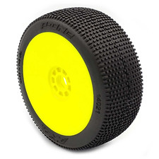 P1 1/8 Buggy Pre-Mounted Tires 2  Yellow  Super Soft - Long Wear 