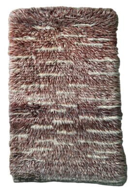 Vintage Schwedisch Skandinavisch Shaggy Teppich Weich Schlafzimmer Plüsch Rya Rug 91x59cm