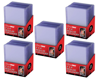 5x Ultra Pro 25 Toploader Regular Ultra Clear 3'' x 4'' für Pokemon Yugioh Magic 