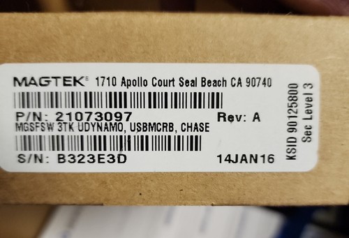 New Magtek Magnetic USB Credit Card Strip Reader 21073097 Chase Bank