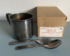 Oneida Banbury Silverplate Primary Set Child's Cup Spoon Fork
