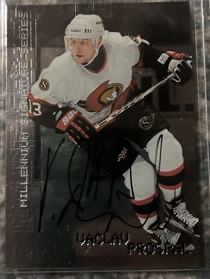 1999-00 In the Game Be A Player Millennium Signature Series Vaclav Prospal Auto