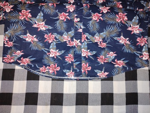 Men’s Chaps Tropical Button Up Short Sleeve Shirt Floral Hawaiian Size XL - Picture 9 of 12