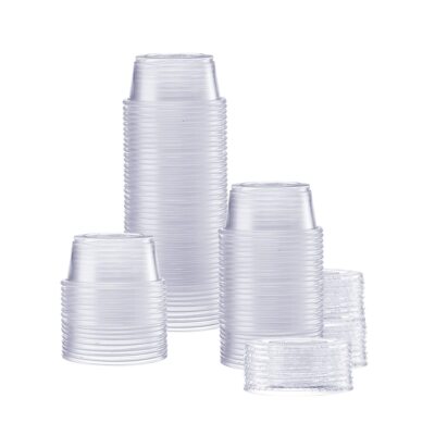 Comfy Package [2 oz. - 100 Count Clear Disposable Plastic Portion Cups with L...