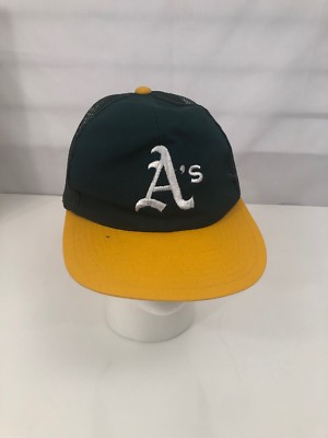 Vintage Oakland A's ATHLETICS Snapback Mesh Trucker Hat Baseball Mesh Twins 