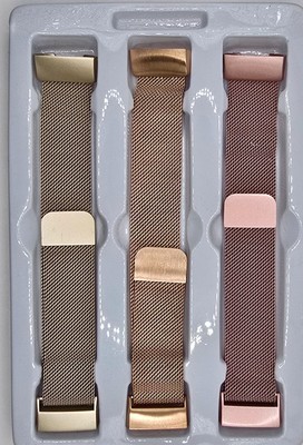 3 Pack Metal Bands For Fitbit Rose Gold Magnetic Closure | eBay display picture 2