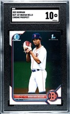 2022 Bowman Chrome Brayan Bello Base 1st #BCP-107 Boston Red Sox SGC 10 GEM MINT