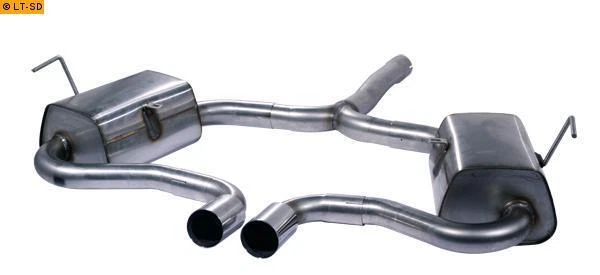 Fox Scarico Sportivo MINI COOPER S Cabrio Tipo R52 1.6l Medio 2x76mm Terminali - Immagine 2 di 3