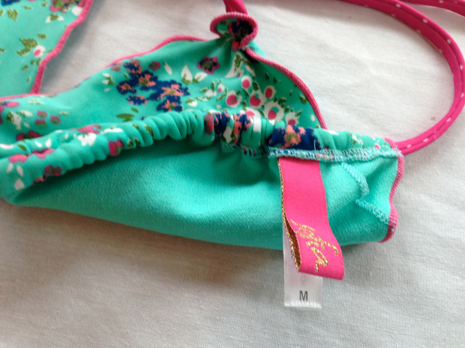 Sofia String Bikini Seafoam Green Floral S… Gem