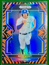 2022 NICK VOGT Panini Prizm Draft Tiger Stripe Prizm 34/99 PDP210 Padres