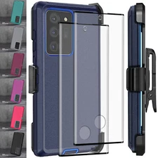 For Samsung Galaxy Note20 Ultra Shockproof Case Cover Belt Clip / Tempered Glass